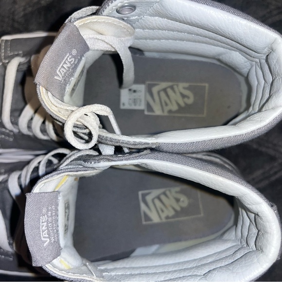 Vans Gray and White Skateboarding High-Tops - Picture 5 of 7